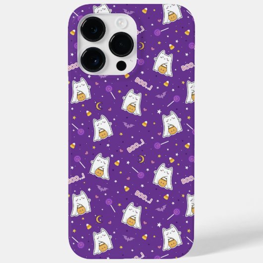Halloween Cat Ghost Case-Mate iPhone Hülle (Rückseite)