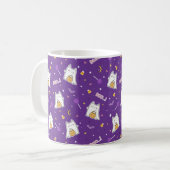 Halloween Cat Ghost Coffee Tasse (Vorderseite Links)