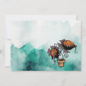 Halloween Cat & Ghost Doodle Einladung (Rückseite)