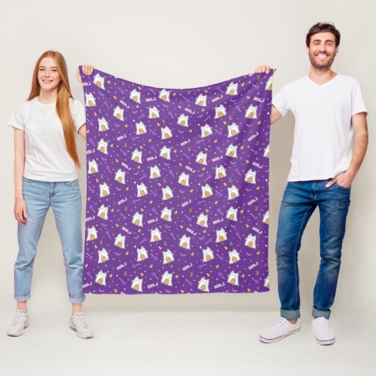 Halloween Cat Ghost Fleece Blanket (Beispiel)