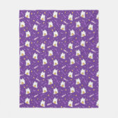 Halloween Cat Ghost Fleece Blanket (Vorderseite)