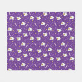 Halloween Cat Ghost Fleece Blanket (Vorderseite (Horizontal))
