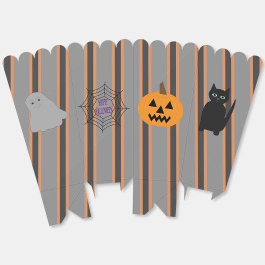 Halloween Cat Ghost Pumpkin Spider Web Popcorn Geschenkschachtel (Ungeklappt)