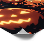 Halloween Cat Girl at the Haunted House Poster (Ecke)