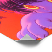 Halloween Cat Girl Poster (Ecke)