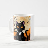 Halloween Cat (glückliches Halloween, Geschenk für Kaffeetasse (Vorderseite Links)
