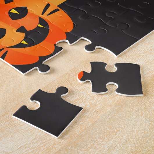 Halloween Cat Grim Sensenmann Puzzle (Seite)