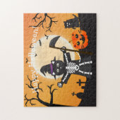 Halloween Cat Grim Sensenmann Puzzle (Vertikal)