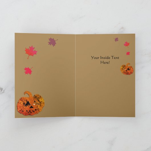 Halloween Cat Grußkarte (Innenseite)