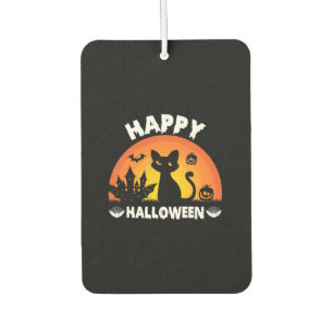 Halloween Cat Happy Halloween Birthday Autolufterfrischer