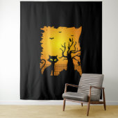 Halloween, Cat Happy Halloween Wandteppich (Beispiel)
