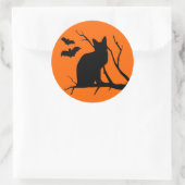 Halloween Cat Harvest Moon Sticker (Tasche)