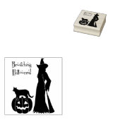 halloween cat Hexenkunst Briefmarke Gummistempel (Stempel)