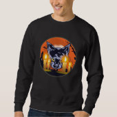 Halloween Cat I Witch Hour I Scary Cat Sweatshirt (Vorderseite)