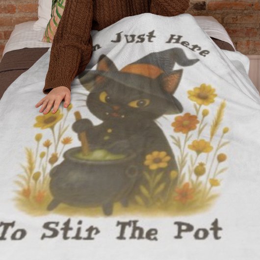 Halloween Cat - Ich bin nur hier, um den Pot zu um Fleecedecke