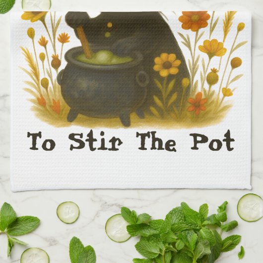 Halloween Cat - Ich bin nur hier, um den Pot zu um Geschirrtuch (Gefaltet)