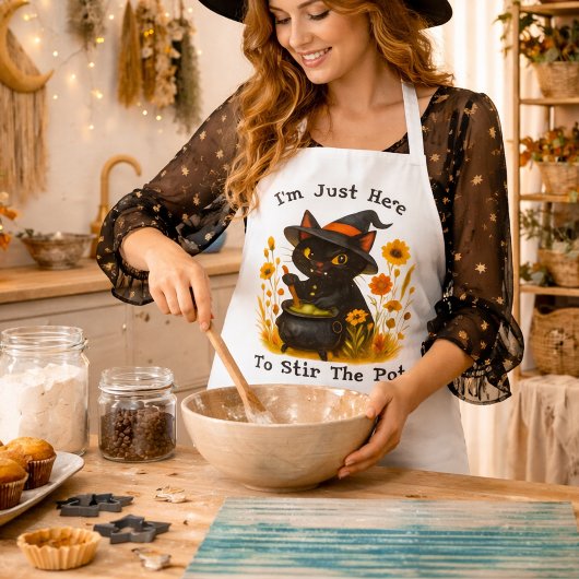 Halloween Cat - Ich bin nur hier, um den Pot zu um Schürze