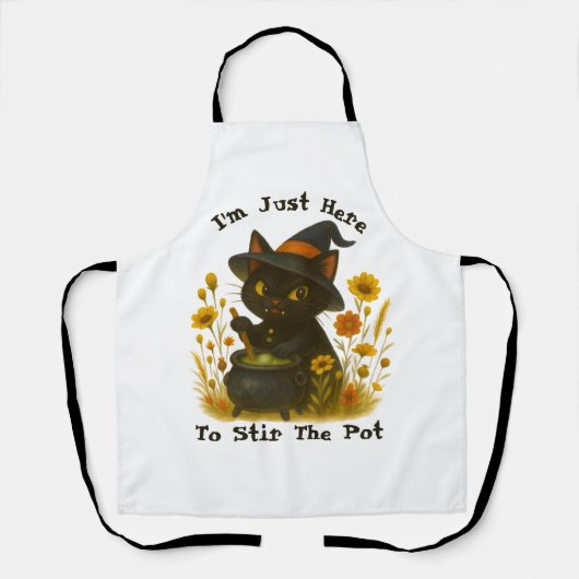 Halloween Cat - Ich bin nur hier, um den Pot zu um Schürze (Vorderseite)