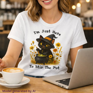 Halloween Cat - Ich bin nur hier, um den Pot zu um T-Shirt