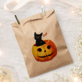 Halloween Cat in Pumpkin Geschenktütchen (Ausgeschnitten)
