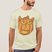 Halloween Cat Jack-o-Lantern Pumpkin Cartoon Art T-Shirt (Vorderseite)