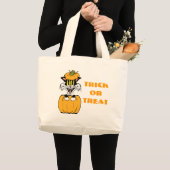 Halloween Cat Jumbo Stoffbeutel (Vorderseite (Produkt))