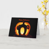 Halloween Cat Karte (Gelbe Blume)