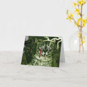 Halloween Cat Karte (Gelbe Blume)