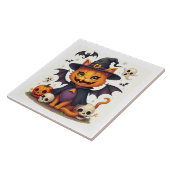 Halloween Cat Keramik Tile Fliese (Seite)