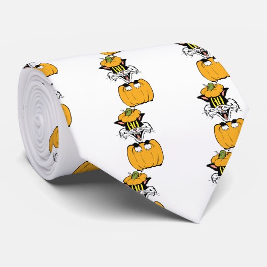 Halloween Cat Krawatte (Gerollt)