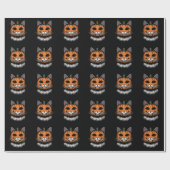 Halloween Cat, Kürbisgesicht Geschenkpapier (Flach)