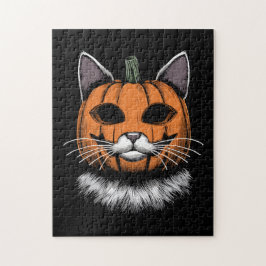 Halloween Cat, Kürbisgesicht Puzzle