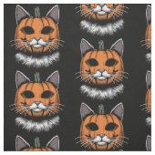 Halloween Cat, Kürbisgesicht Stoff (Muster)