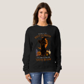 Halloween Cat Lovers Black Cats & Pumpkins Hexe Sweatshirt (Vorne ganz)