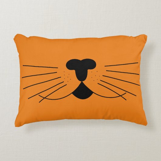 Halloween Cat Lover's Fun Orange Dekokissen (Vorderseite)