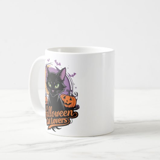Halloween Cat Lovers Kaffeetasse (Vorderseite Links)
