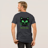 Halloween & Cat Lovers "Zombie Whiskers" Funny Tri-Blend Shirt (Rückseite voll)
