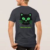 Halloween & Cat Lovers "Zombie Whiskers" Funny Tri-Blend Shirt (Rückseite)