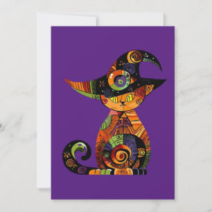 Halloween cat/magisch/whimsisch feiertagskarte