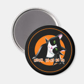 Halloween Cat Magnet (Vorderseite/Rückseite)