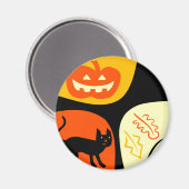 Halloween Cat Magnet (Vorderseite/Rückseite)