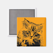 Halloween-Cat-Magnet Magnet (Vorderseite/Rückseite)
