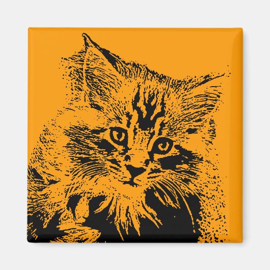 Halloween-Cat-Magnet Magnet (Vorne)
