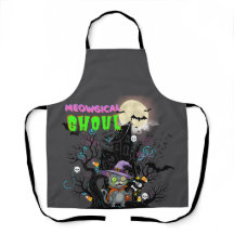 Halloween Cat "Meowgical Ghoul" Hexe Kitten Moon