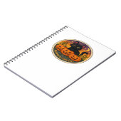 Halloween Cat Meowgical Pumpkins Embroidery Design Notizblock (Linke Seite)