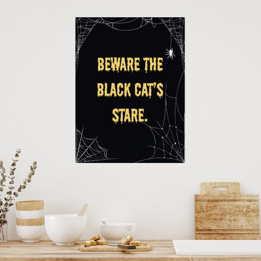 Halloween Cat Modern Poster (Küche)