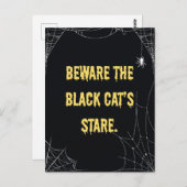 Halloween Cat Modern Postkarte (Vorne/Hinten)