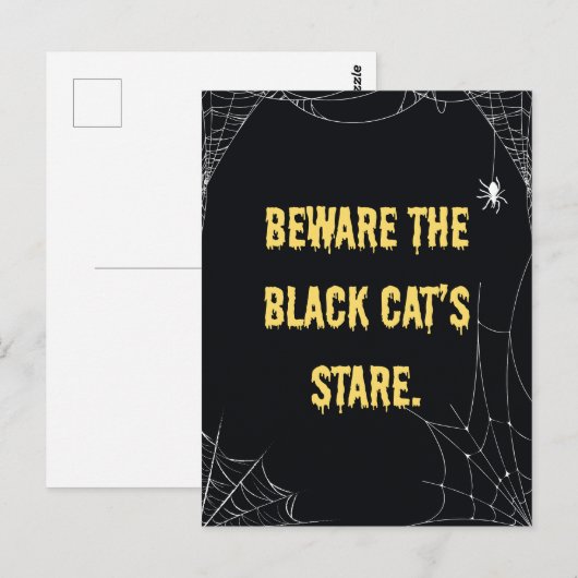 Halloween Cat Modern Postkarte (Vorne/Hinten)