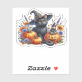 Halloween Cat Mouse Pumpkins T - Shirt Essential T Aufkleber (Blatt)