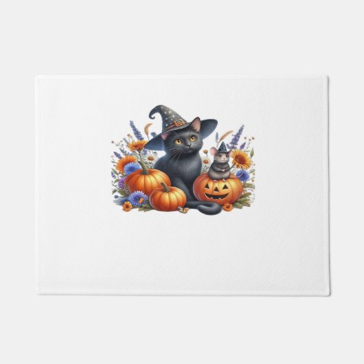 Halloween Cat Mouse Pumpkins T - Shirt Essential T Fußmatte (Vorderseite)